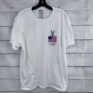 Looney‎ Tunes Team USA Olympics Bugs Bunny Graphic Print Tee Shirt XL